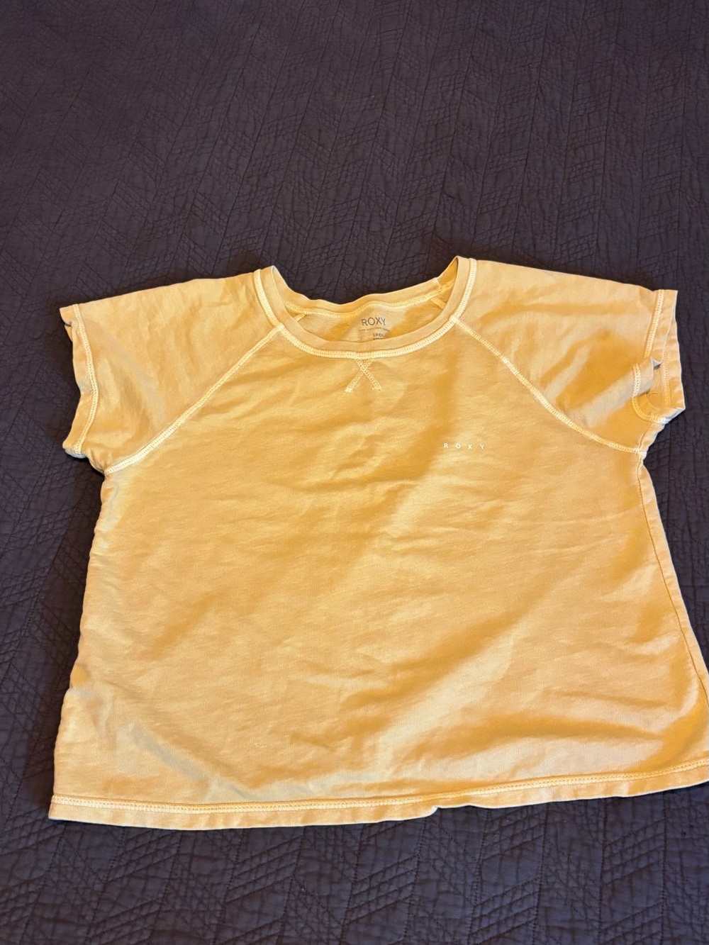 Roxy Short Sleeve Tee in Soft Yellow, medium